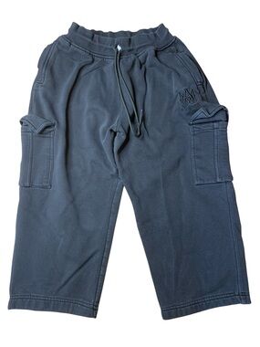AMIRI Faded Black Embroidered MA Logo Cargo Sweatpants Size XL